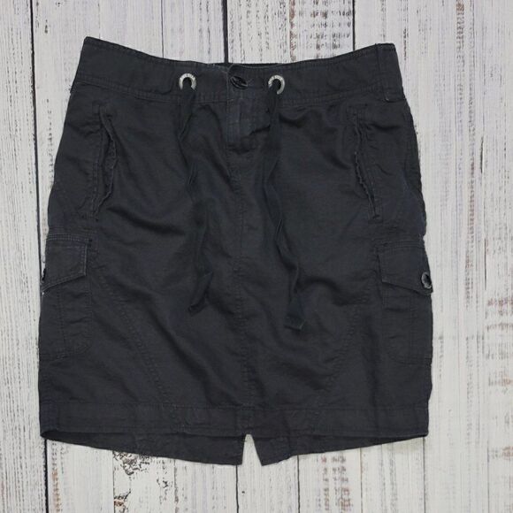 Converse One Star Women's Size 6 Linen & Cotton Cargo Skater Midi Skirt - Picture 1 of 8